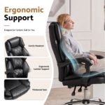 Artiss Executive Office Chair Leather Recliner Black - Image 6