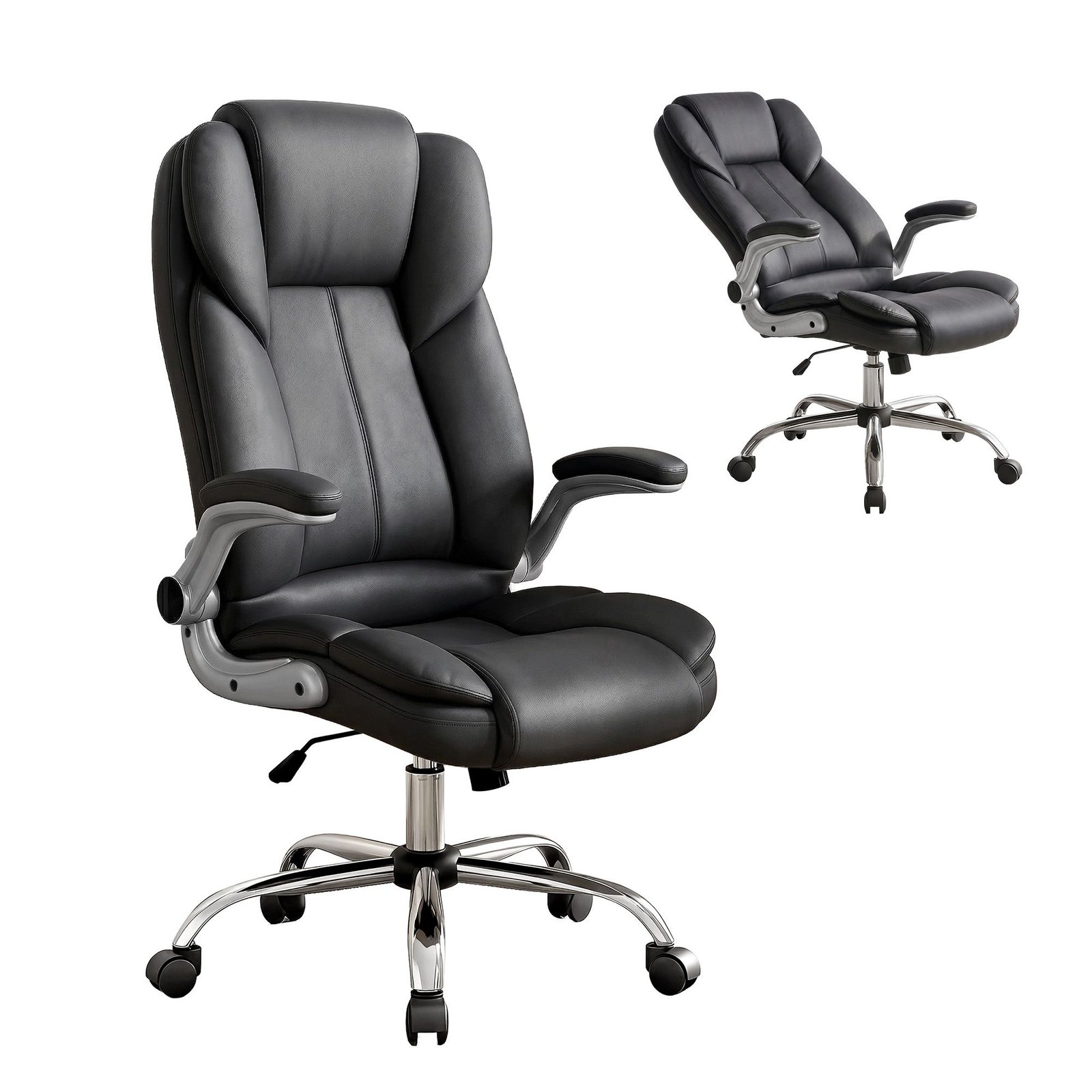 OCHAIR-G-9314-BK-00 Artiss Executive Office Chair Leather Tilt Black - Image 1