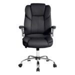 Artiss Executive Office Chair Leather Tilt Black - Image 3