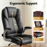 Artiss Executive Office Chair Leather Tilt Black - Image 6