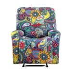 Artiss Split Stretch Recliner Chair Cover, Printed Non Slip Slipcover - Image 3