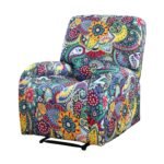Artiss Split Stretch Recliner Chair Cover, Printed Non Slip Slipcover - Image 8