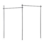 Artiss Room Divider Curtain Rod Extendable Black