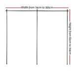 Artiss Room Divider Curtain Rod Extendable Black - Image 2