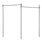 Artiss Room Divider Curtain Rod Extendable Black - Image 3