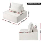 Artiss Floor Sofa Lounge Chair with Pillow - Image 2
