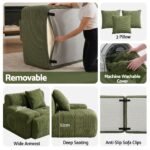 Artiss 300cm Modular Sofa Bed Comfort L-Shaped Sectional Boneless Couch Green - Image 8