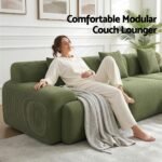 Artiss 300cm Modular Sofa Bed Comfort L-Shaped Sectional Boneless Couch Green - Image 9