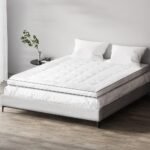 Giselle Bedding Pillowtop Mattress Topper 5cm Thick Mattress Pad for Back Pain Relief & Old Beds Machine Washable 500GSM Breathable Protector Queen