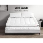 Giselle Bedding Pillowtop Mattress Topper 5cm Thick Mattress Pad for Back Pain Relief & Old Beds Machine Washable 500GSM Breathable Protector Queen - Image 6