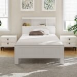 Artiss Bed Frame King Single Size Wooden with 2 Storage Drawers White - Image 7