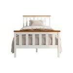 Artiss Bed Frame Single Size Wooden White PONY - Image 3