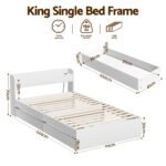 Artiss Bed Frame King Single Size with Charging Ports and 2 Drawers AURA - Image 2