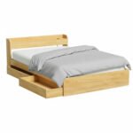 Artiss Bed Frame Queen Size with Charging Ports and 2 Drawers AURA - Image 4