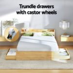 Artiss Bed Frame Queen Size with Charging Ports and 2 Drawers AURA - Image 8