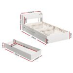 Artiss Bed Frame Single Size with Charging Ports and 2 Drawers AURA - Image 3