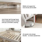 Artiss Double Wooden Bed Frame with 2 Drawer Platform Bed with 108cm Solid High Headboard White Bed Base for Bedroom Easy Assembly - Image 7