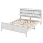 Artiss Queen Bed Frame with Storage Headboard and Footboard Wooden Bed Base White - Image 9