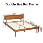 Artiss Bed Frame Queen Size Wooden Bed Base Walnut SPLAY - Image 2