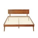 Artiss Bed Frame Queen Size Wooden Bed Base Walnut SPLAY - Image 3