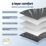 Giselle 5.5KG Weighted Blanket Adults Kid Anti Anxiety Gravity Blankets Sherpa Fleece - Image 6