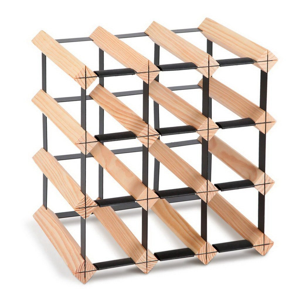 WINE-RACK-12B-00 Artiss Wine Rack 12 Bottle - Image 1