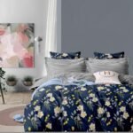 Valentine 6 Piece Super King Floral Bedding Set – Blue