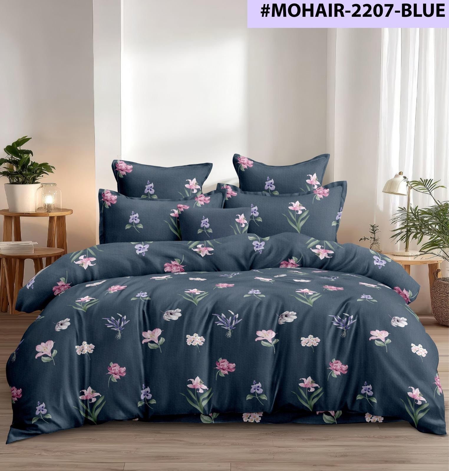 d86970e0-63b4-45b8-bd30-01461ca67f76 Blue Floral 4-Piece Comforter Set - Image 1