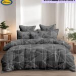 Grey Geometric 4-Piece Comforter Set