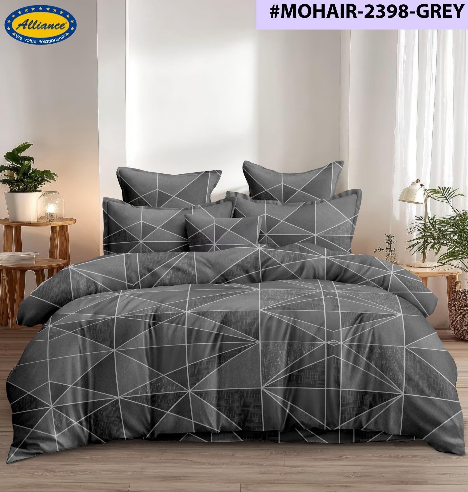 e53fe3ab-90e8-463f-8762-235e93345366 Grey Geometric 4-Piece Comforter Set - Image 1